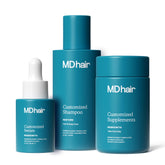 MDhair kit front packaging showing complete three-step system benefit
