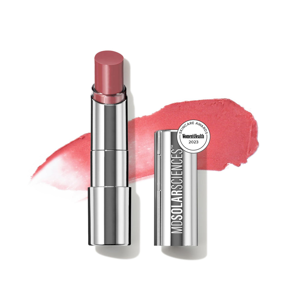 MDSolarSciences lip balm front view showing blush shade and SPF benefit