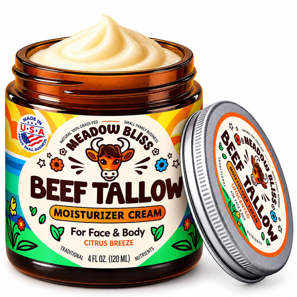 Meadow Bliss jar front view showing citrus breeze label and clean design benefit