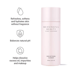 Meaningful Beauty creamy texture swirl highlighting gentle, non-foaming benefit