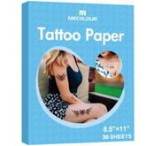 MECOLOUR front pack showing 30 sheets and benefits