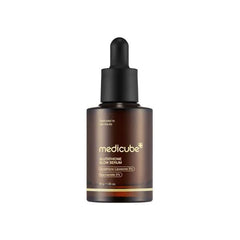 medicube bottle front packaging showing label and glow benefits