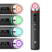 medicube Booster Pro front view showing sleek black finish and compact design benefit: ergonomic handling