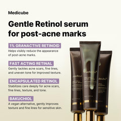 medicube bottle label closeup highlighting active ingredients and potency