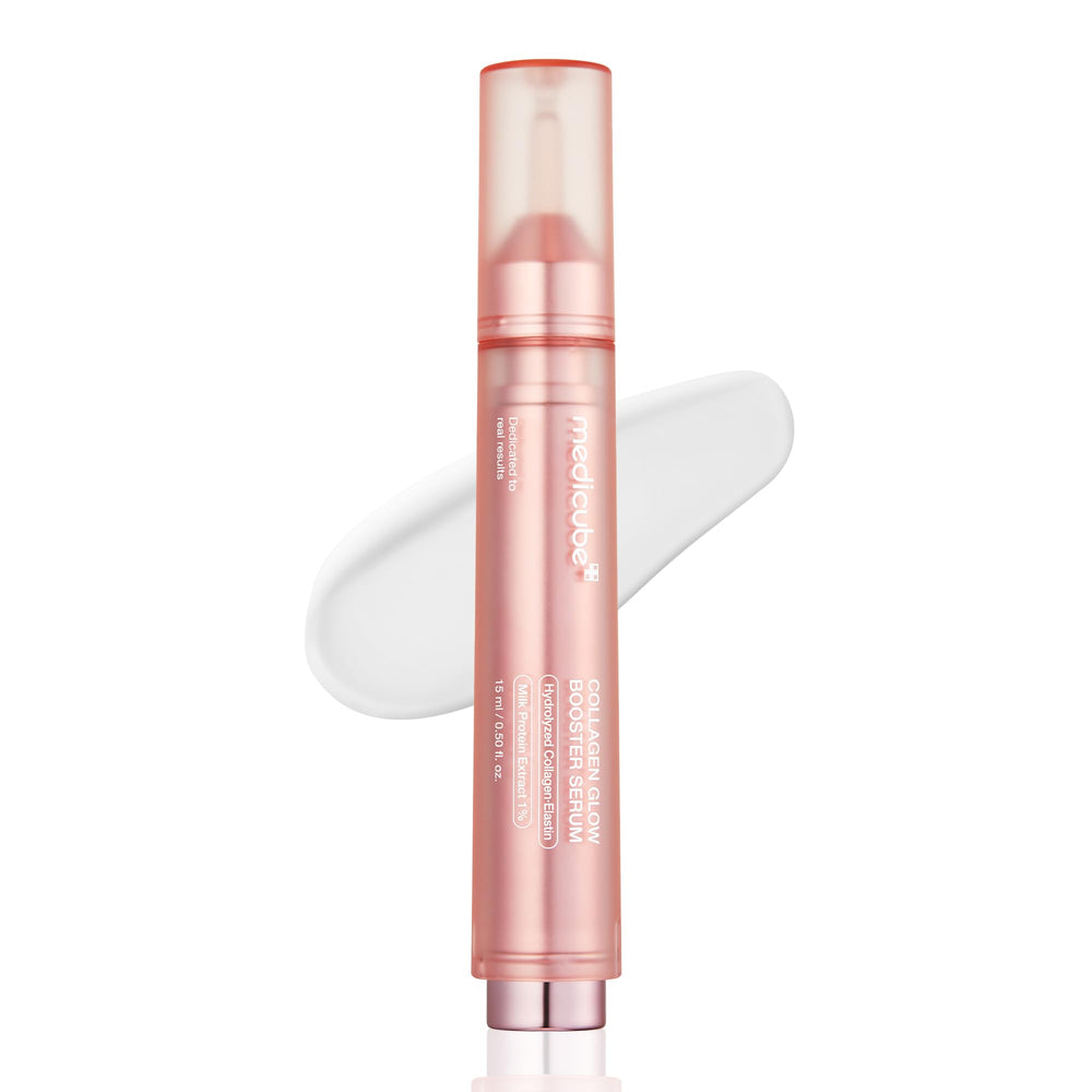 medicube front packaging showing serum bottle and label with clear benefit