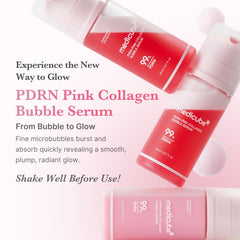 medicube dual-layer close-up showing PDRN and collagen benefits