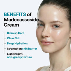 MEDIHEAL cream dispensed in hand demonstrating smooth, non-greasy finish