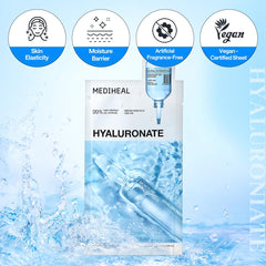 MEDIHEAL clear essence texture swatch showing fast-absorbing hydration