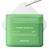MEDIHEAL front packaging showing calming toner pads and benefits
