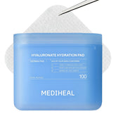 MEDIHEAL front packaging showing 100 pads and hydration benefits