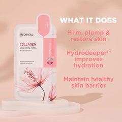 MEDIHEAL close-up of mask texture and essence for intense absorption