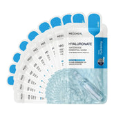 MEDIHEAL front packaging showing 10 hydrating sheet masks and clear benefits
