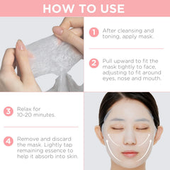 MEDIHEAL mask applied in lifestyle setting demonstrating calming and hydrating benefit