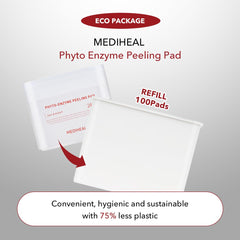 MEDIHEAL pad saturated with solution highlighting concentrated active benefits