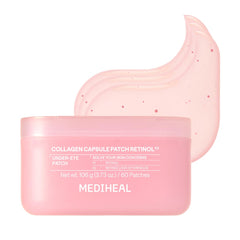 MEDIHEAL capsule patch close-up showing oil-film capsules and precise delivery benefits