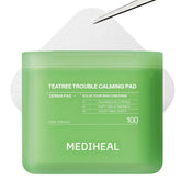 MEDIHEAL front packaging showing 100-count tub and calming benefit