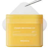 MEDIHEAL front packaging showing 100-count tub, convenient daily use