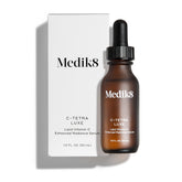Medik8 C-Tetra Luxe front bottle showing clean packaging and easy dispensing benefit