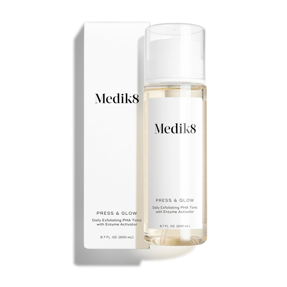 Medik8 front bottle view showing packaging and product benefit hydration