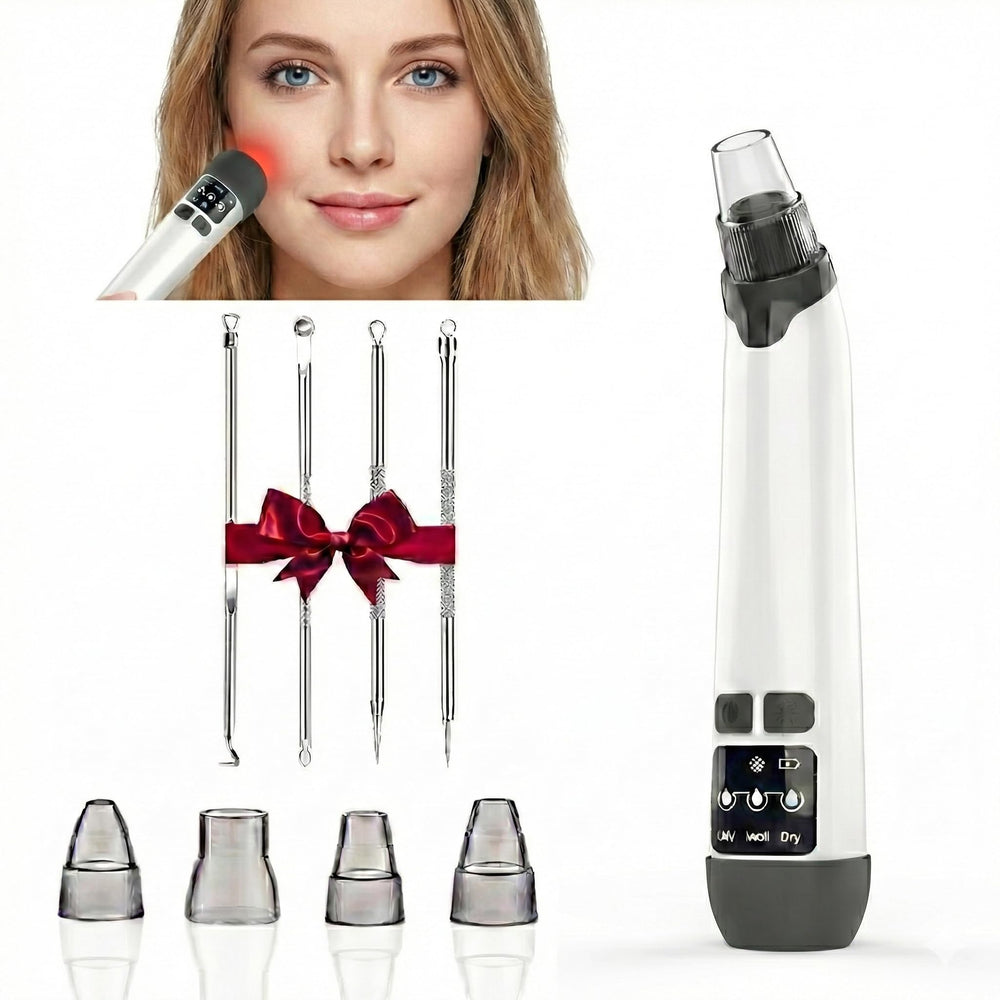 MEDPOAL front view of pore vacuum showing sleek white design and controls for easy handling