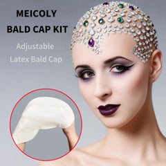 MEICOLY spirit gum and remover bottles showing secure removal benefit