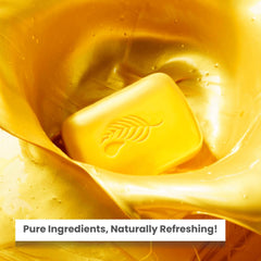 Melaleuca Gold bar in hand demonstrating easy lather and gentle cleansing