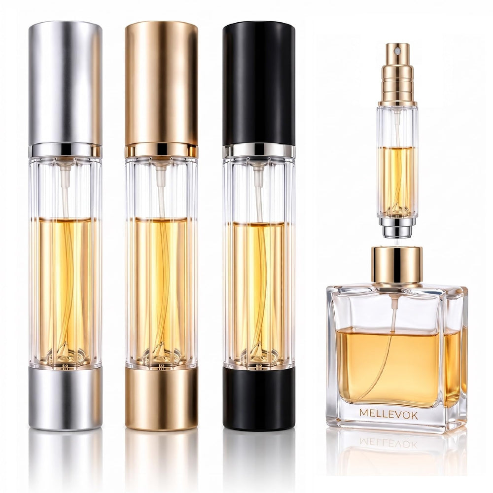 MELLEVOK front view of 8ml atomizer showing sleek design and portability