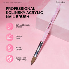 MelodySusie close-up of Kolinsky bristles for smooth, even acrylic application