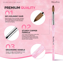 MelodySusie ferrule and handle joint highlighting secure bristles and durability