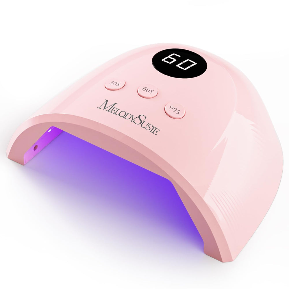 MelodySusie front view showing compact lamp and full-hand curing benefit