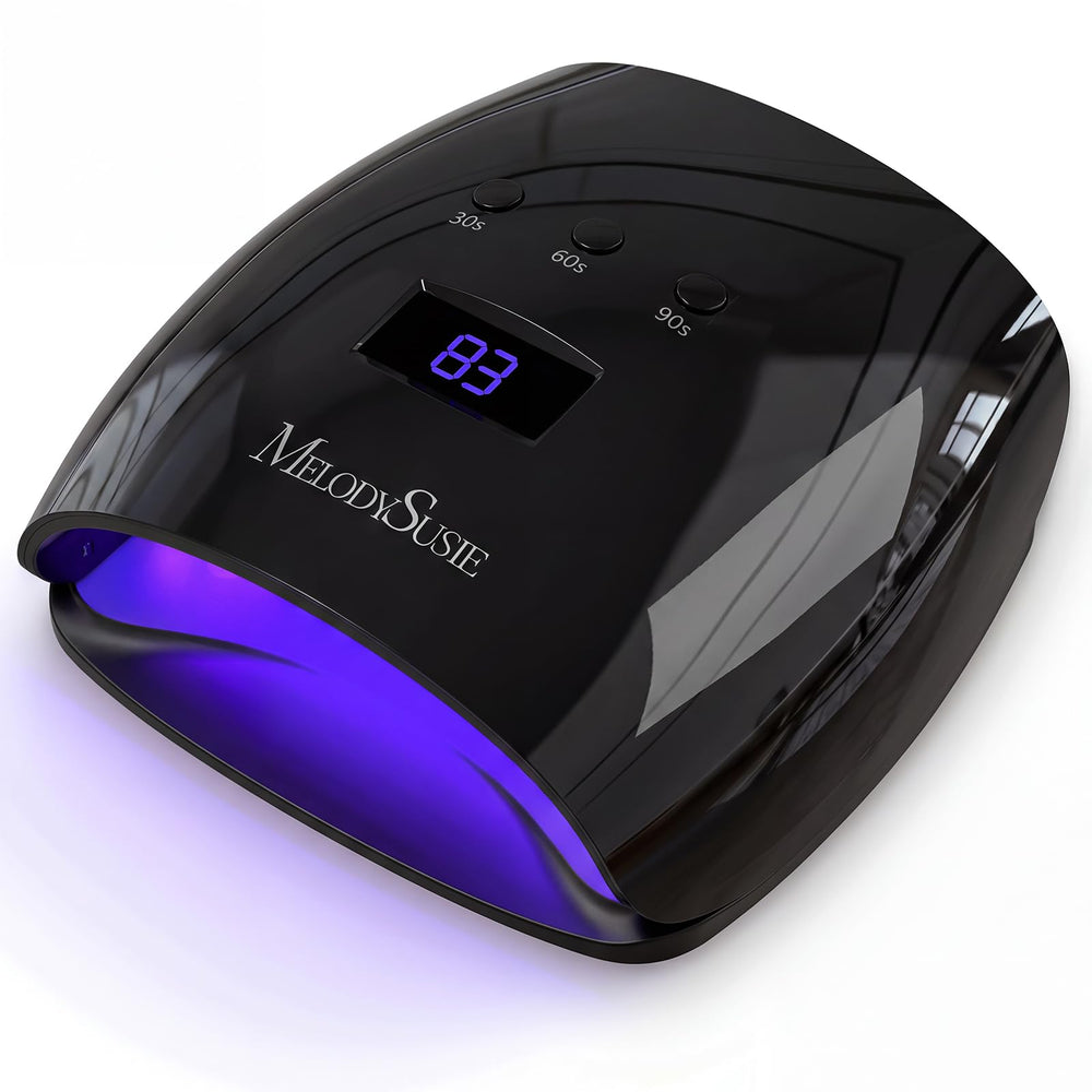 MelodySusie front view of lamp showing compact profile and fast curing benefit