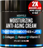 Menvils front packaging shows 4 oz jar and clear product benefits