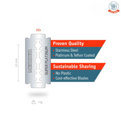 MERKUR individually wrapped blade in paraffin paper for safe handling and hygienic storage