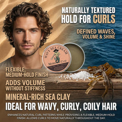 MERMANS CLAY texture close-up revealing creamy sea clay consistency for easy styling