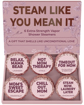 MESMOS front packaging showing six steamers and gift-ready presentation