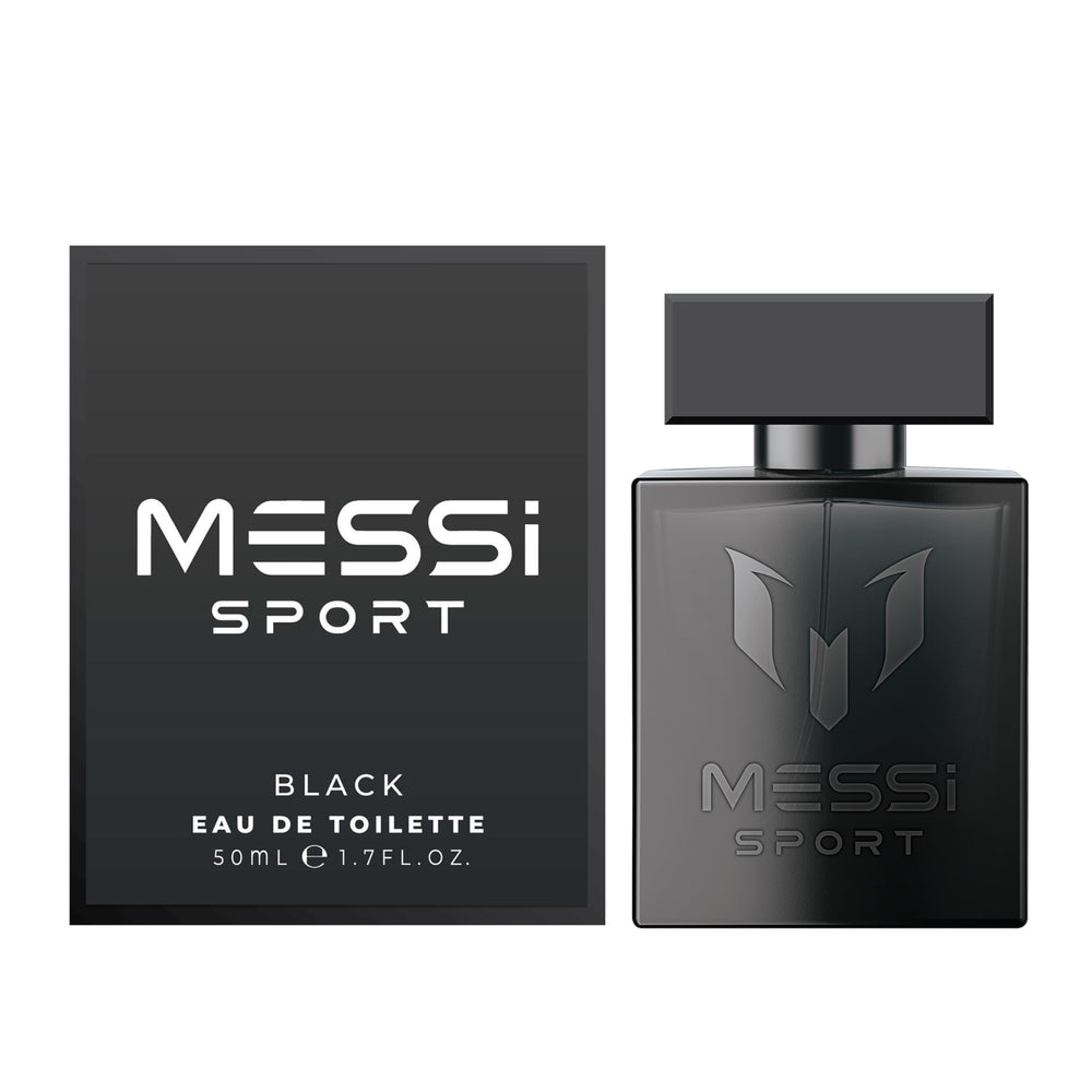 Messi front bottle shot showing sleek design and confident style