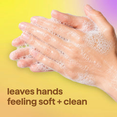 Method creamy foam texture on hand demonstrating gentle lather
