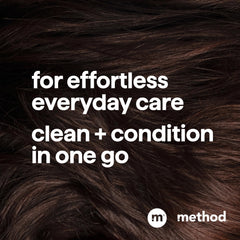 Method back label ingredient list highlighting gentle, clean formulation