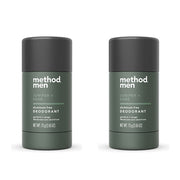 Method Men front packaging showing two juniper & sage sticks for convenient freshness