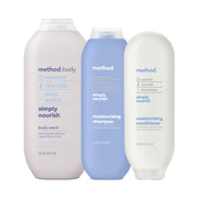 Method Simply Nourish front packaging showing three bottles and gift-ready styling