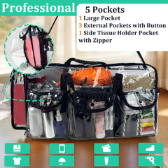 Mewcho side tissue pocket with zipper showing protected storage benefit
