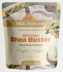 MGL Naturals close-up of creamy shea butter texture for rich hydration