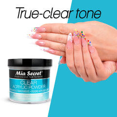 Mia Secret powder bead on brush demonstrating predictable pickup for precise application