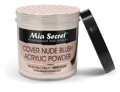 Mia Secret powder applied on tip demonstrating buildable coverage and shaping benefit