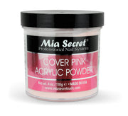 Mia Secret front jar view showing branding and 4oz size for clear identification