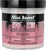 Mia Secret Cover Pinkish front jar showing brand and clean packaging benefit