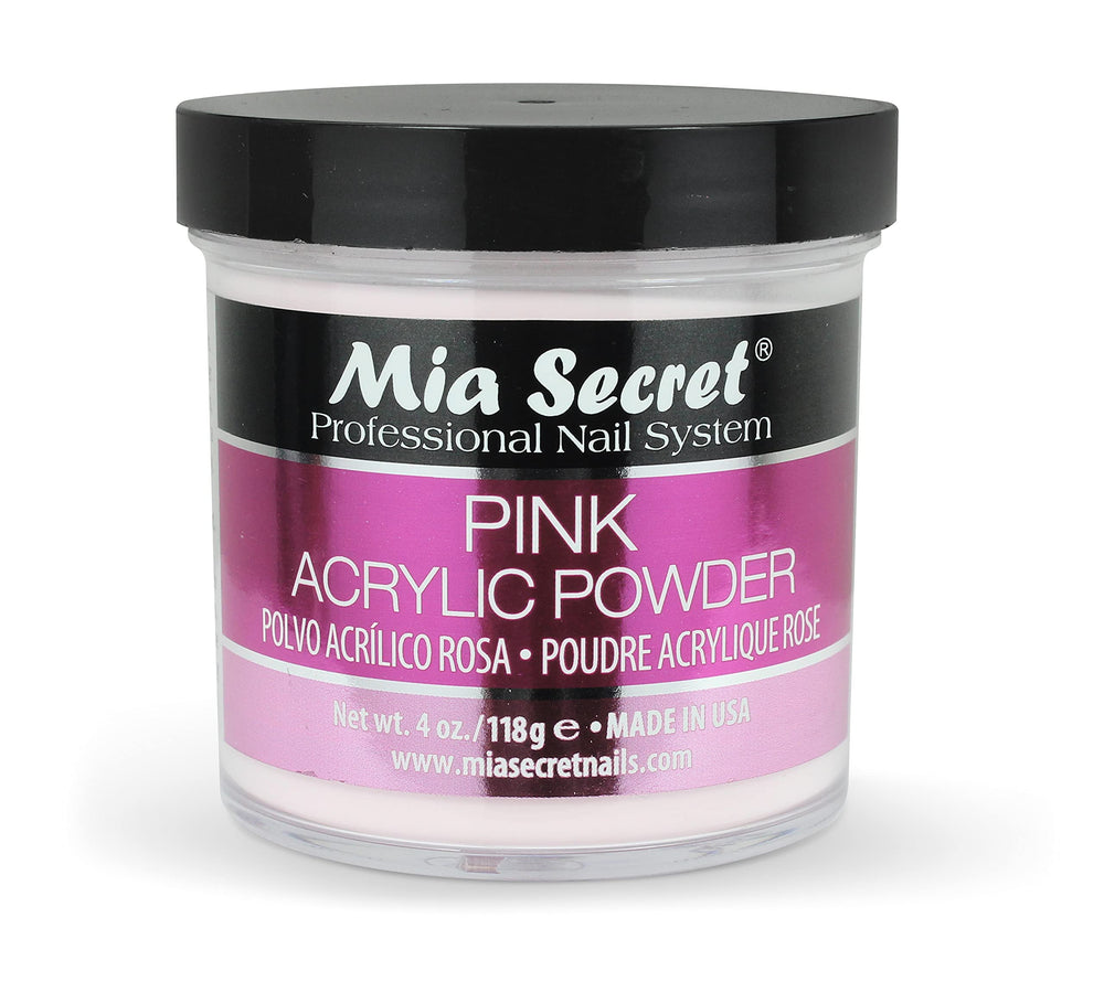 Mia Secret jar front view showing product and branding for salon use