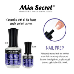Mia Secret two 1oz bottles size comparison showing salon-ready capacity benefit