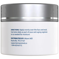 MiamiMD open jar close-up texture of cream showing smooth absorption benefit