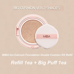 MIBA cushion texture close-up displaying creamy finish and blendability